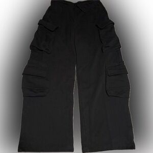 Namilia Black Cargo Pocket Jogger Pants